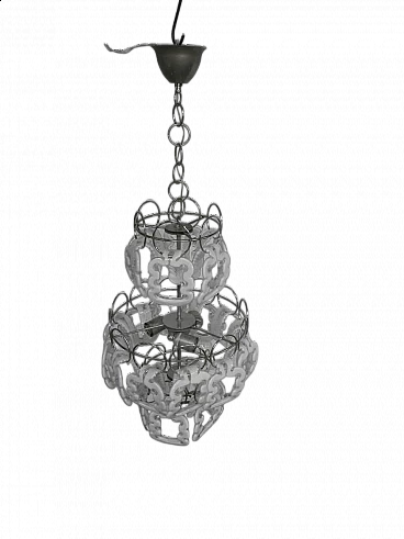 Murano glass chandelier by Angelo Mangiarotti for Vistosi, 1960s
