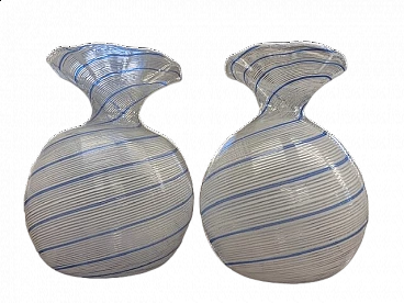 Pair of Murano glass vases by Aureliano Toso, 1960s