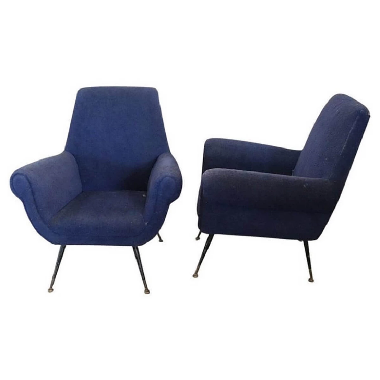 Pair of armchairs by Gigi Radice for Minotti, 1950s 1