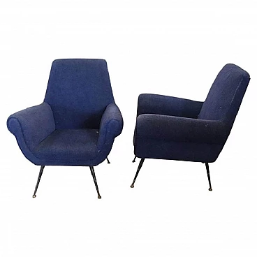 Pair of armchairs by Gigi Radice for Minotti, 1950s