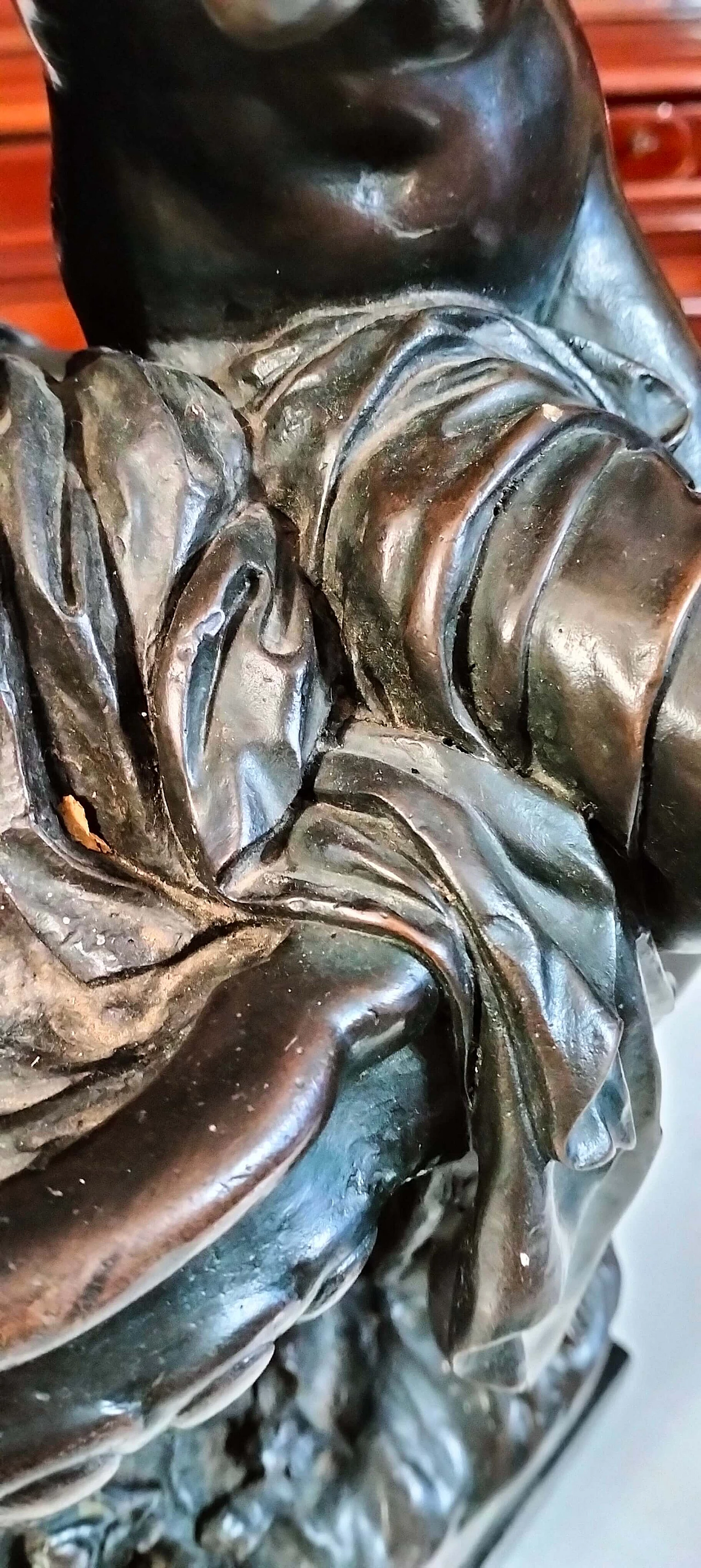 Francois Boucher Ouline, Jeune fille a la Fontaine, scultura in bronzo, anni '20 4