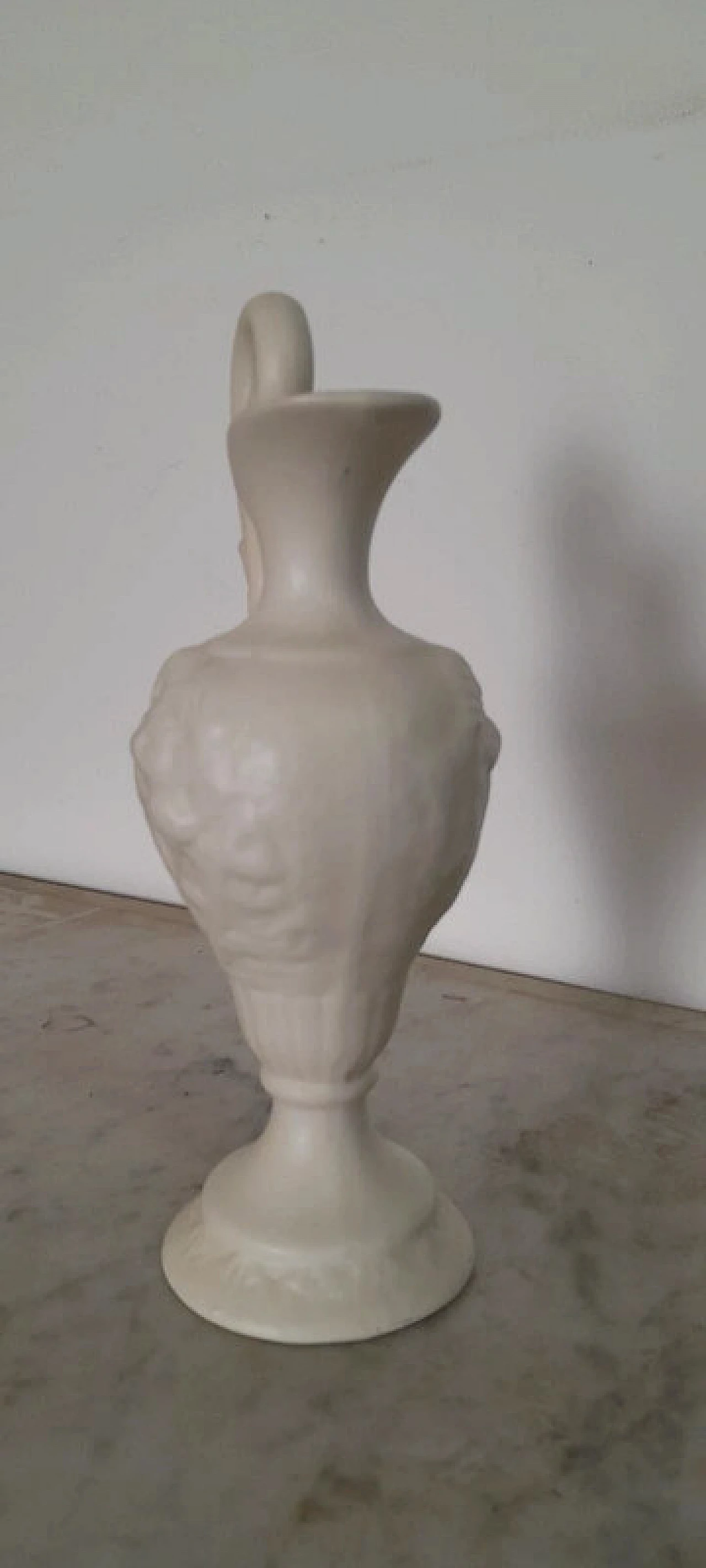 Capodimonte white ceramic amphora, early 20th century 4