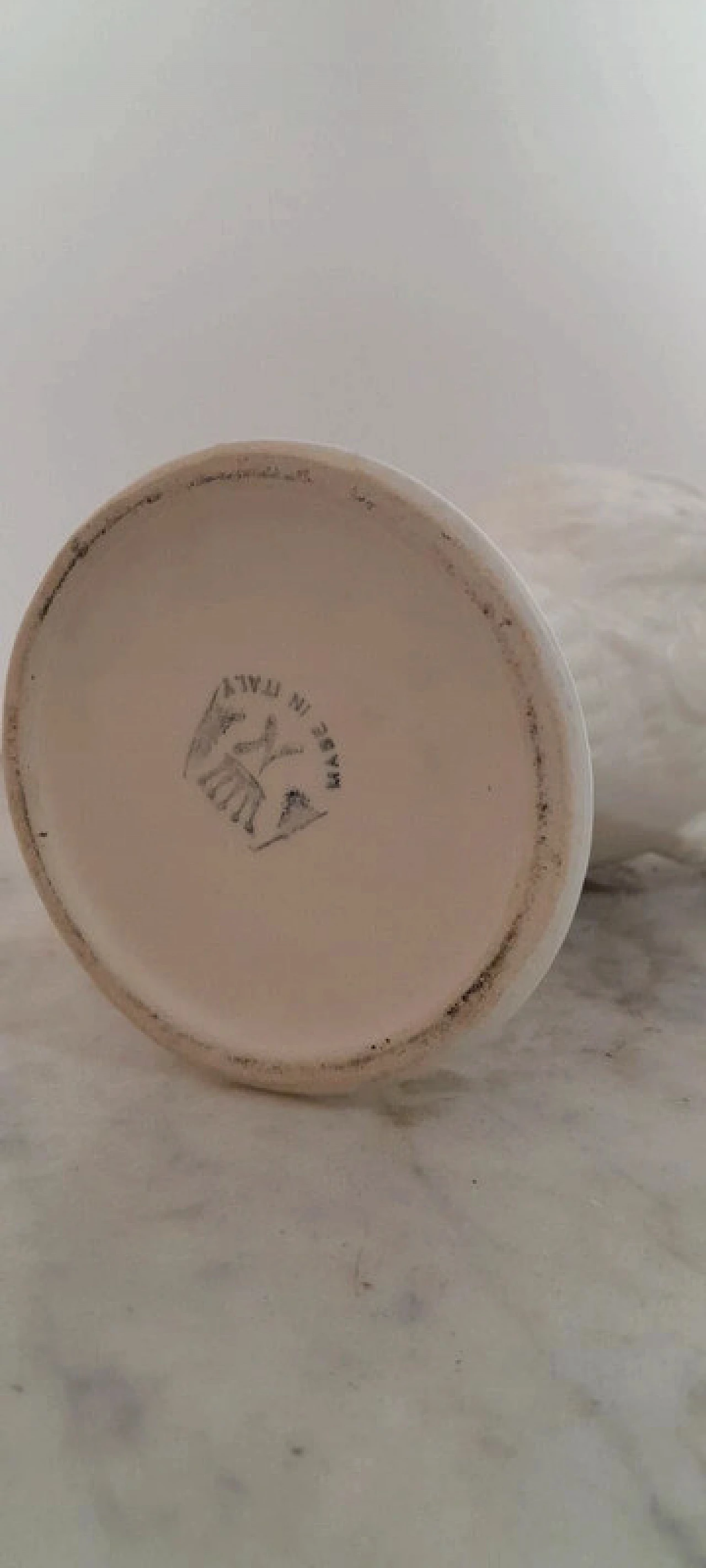 Capodimonte white ceramic amphora, early 20th century 6