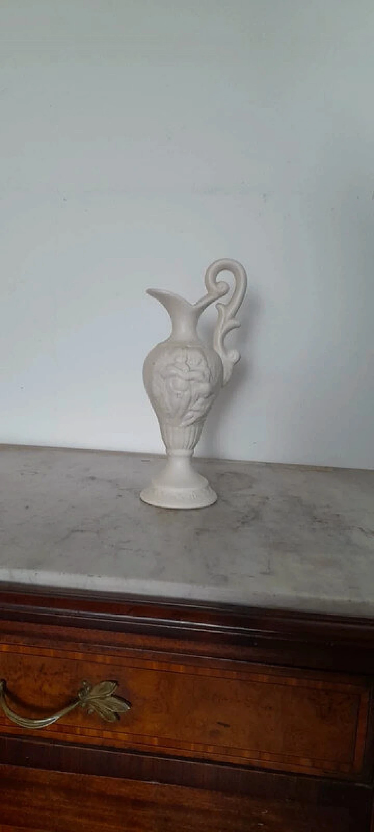 Capodimonte white ceramic amphora, early 20th century 12