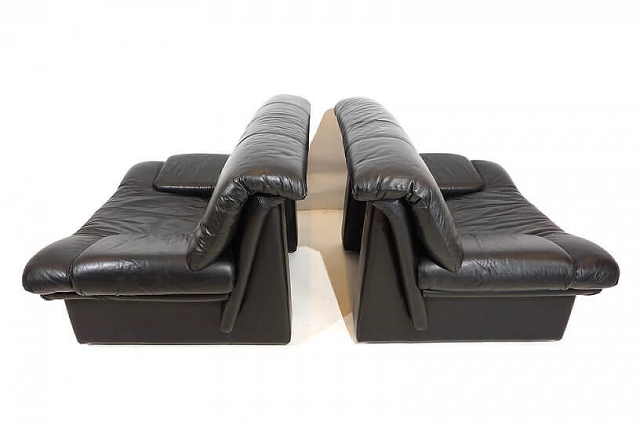 Pair of Ambassador leather armchairs by Nicoletti Salotti for Avanti, 1980s 2