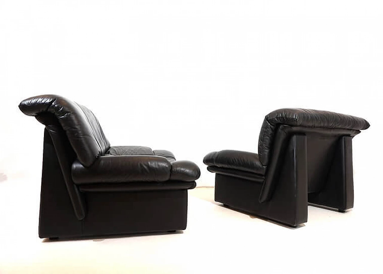 Pair of Ambassador leather armchairs by Nicoletti Salotti for Avanti, 1980s 13
