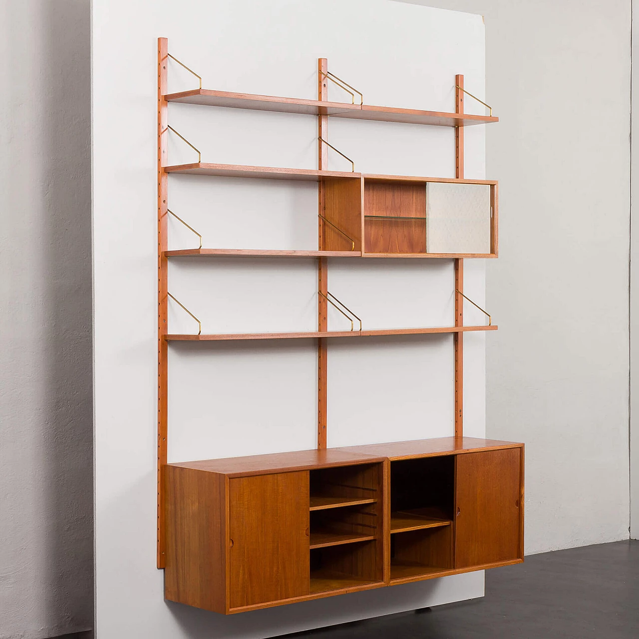 Danish 2-compartment teak wall cabinet by Poul Cadovius for Cado, 1960s 6