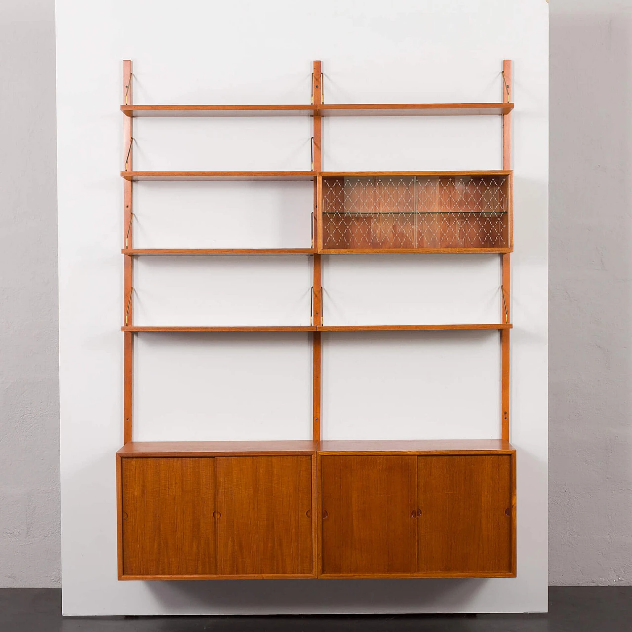 Danish 2-compartment teak wall cabinet by Poul Cadovius for Cado, 1960s 13