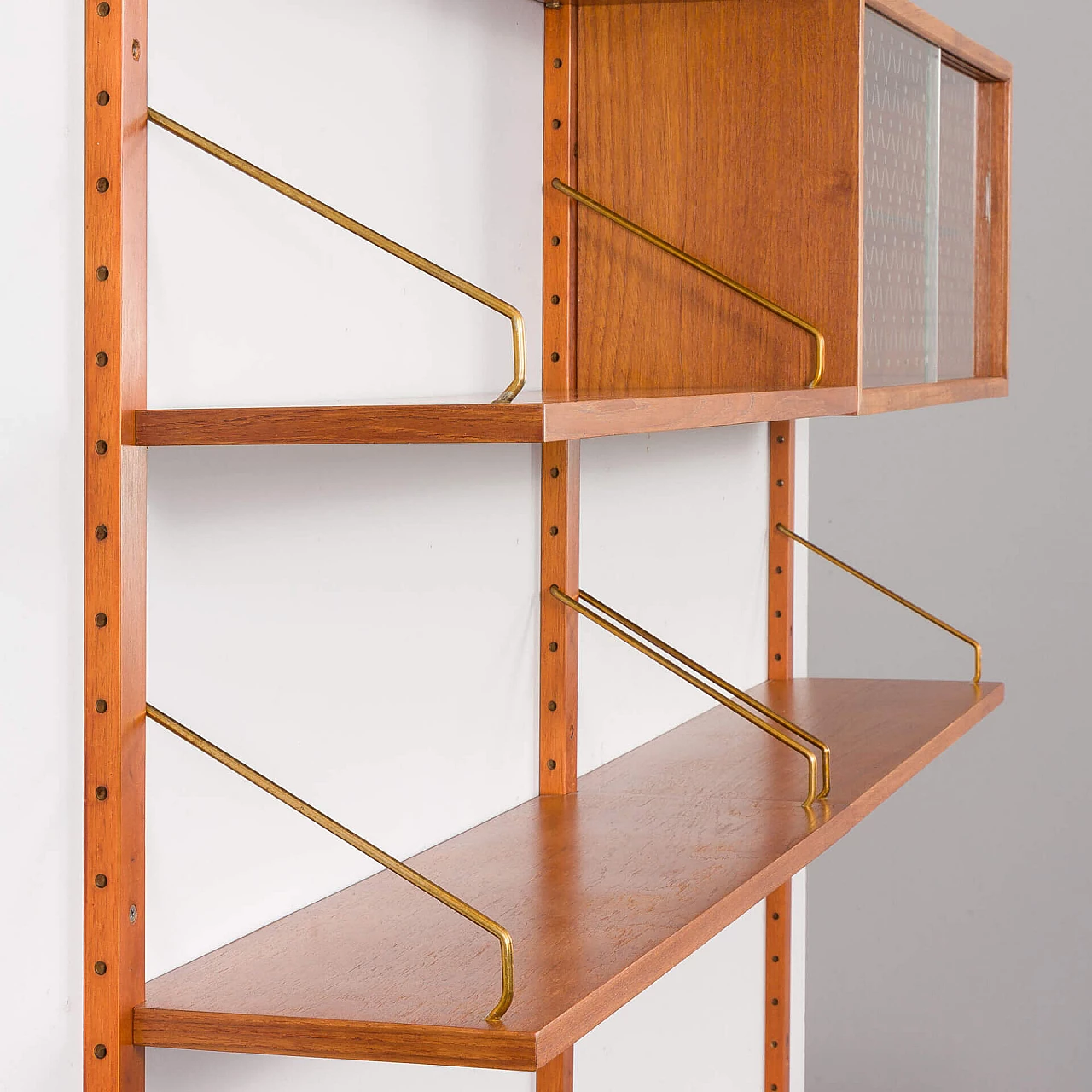 Danish 2-compartment teak wall cabinet by Poul Cadovius for Cado, 1960s 21