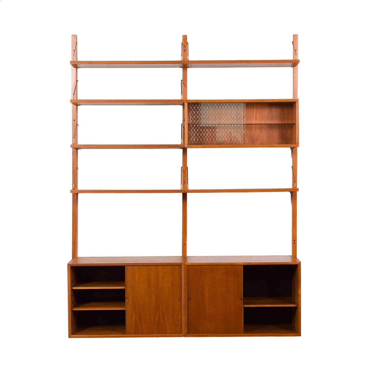 Danish 2-compartment teak wall cabinet by Poul Cadovius for Cado, 1960s 23