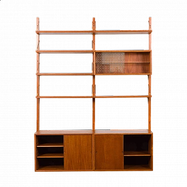 Danish 2-compartment teak wall cabinet by Poul Cadovius for Cado, 1960s