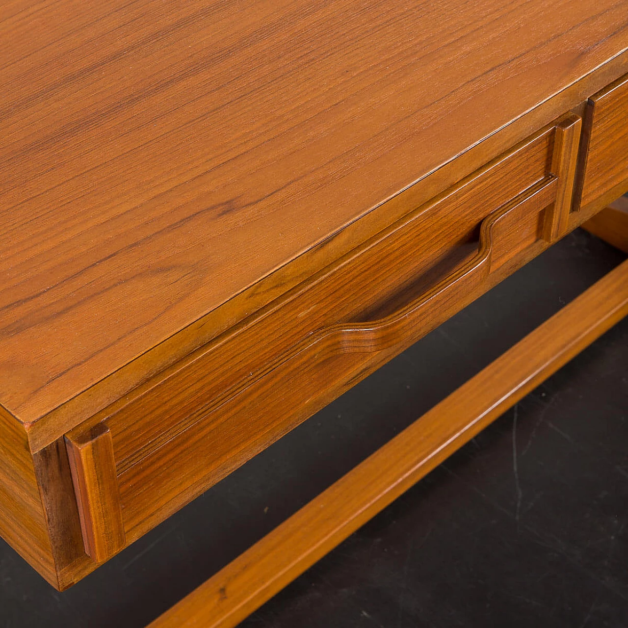 Small teak desk by Gianfranco Frattini for Bernini, 1950s 11