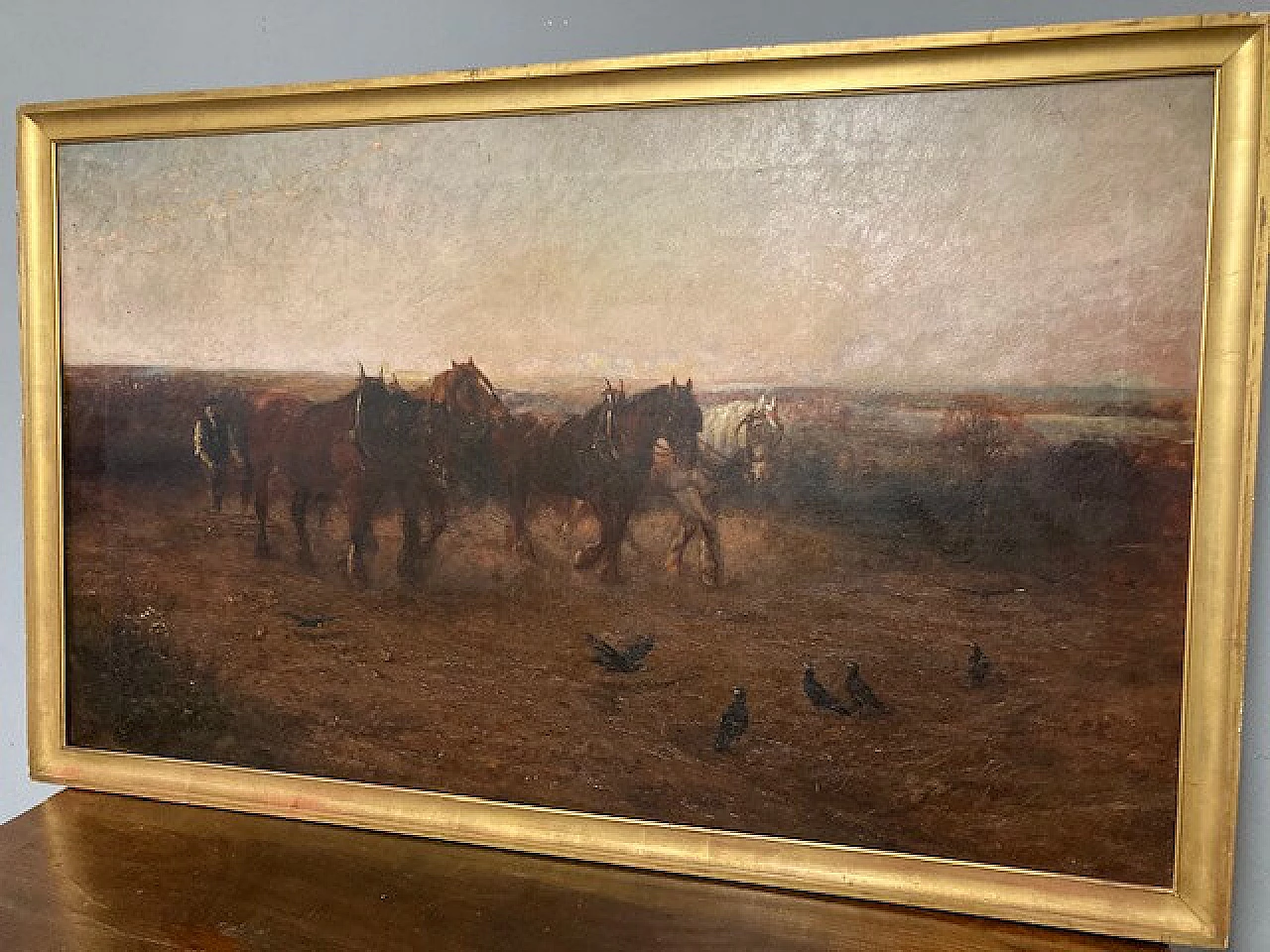 Loraine Nevison Arthur, Paesaggio con cavalli, olio su tela, 1893 2