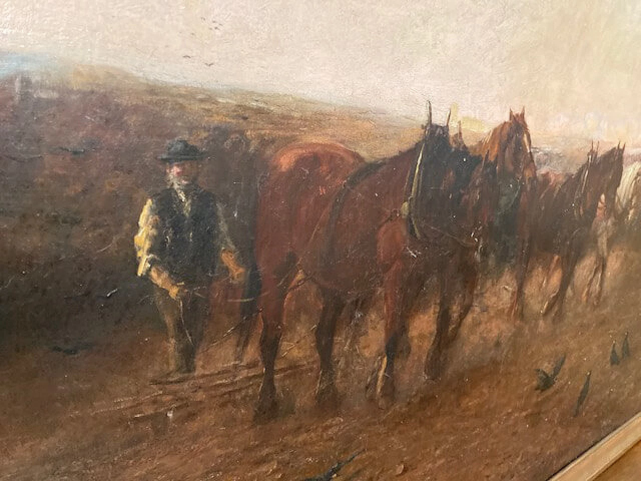 Loraine Nevison Arthur, Paesaggio con cavalli, olio su tela, 1893 6