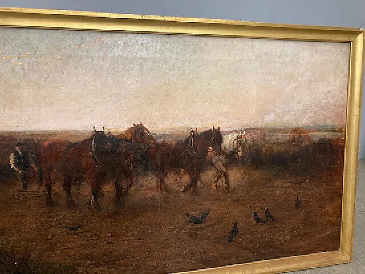 Loraine Nevison Arthur, Paesaggio con cavalli, olio su tela, 1893 9
