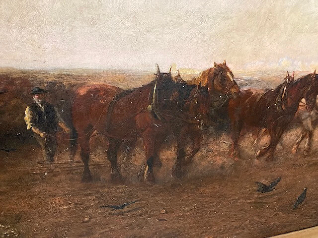 Loraine Nevison Arthur, Paesaggio con cavalli, olio su tela, 1893 13