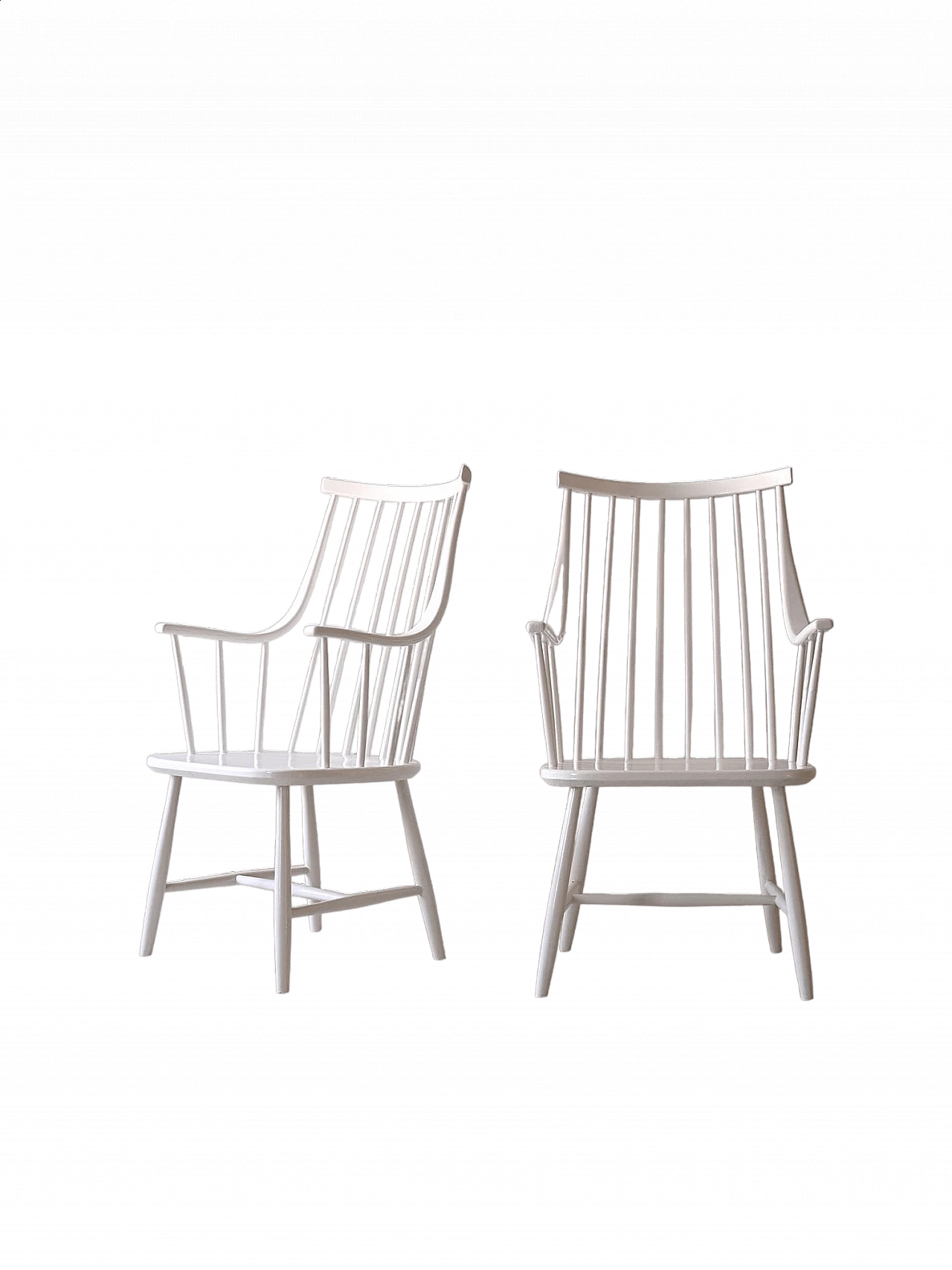 Pair of wooden Grandessa chairs by Lena Larsson, 1950s 12