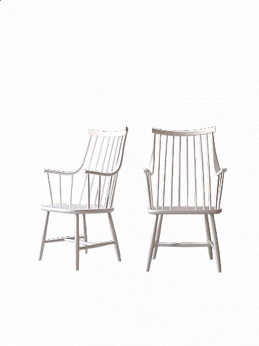 Pair of wooden Grandessa chairs by Lena Larsson, 1950s