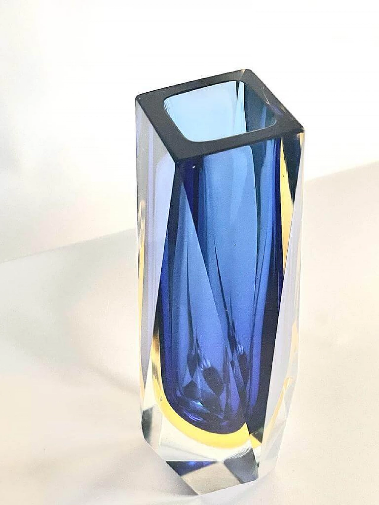 Blue Murano glass vase by Mandruzzato, 1960s 2