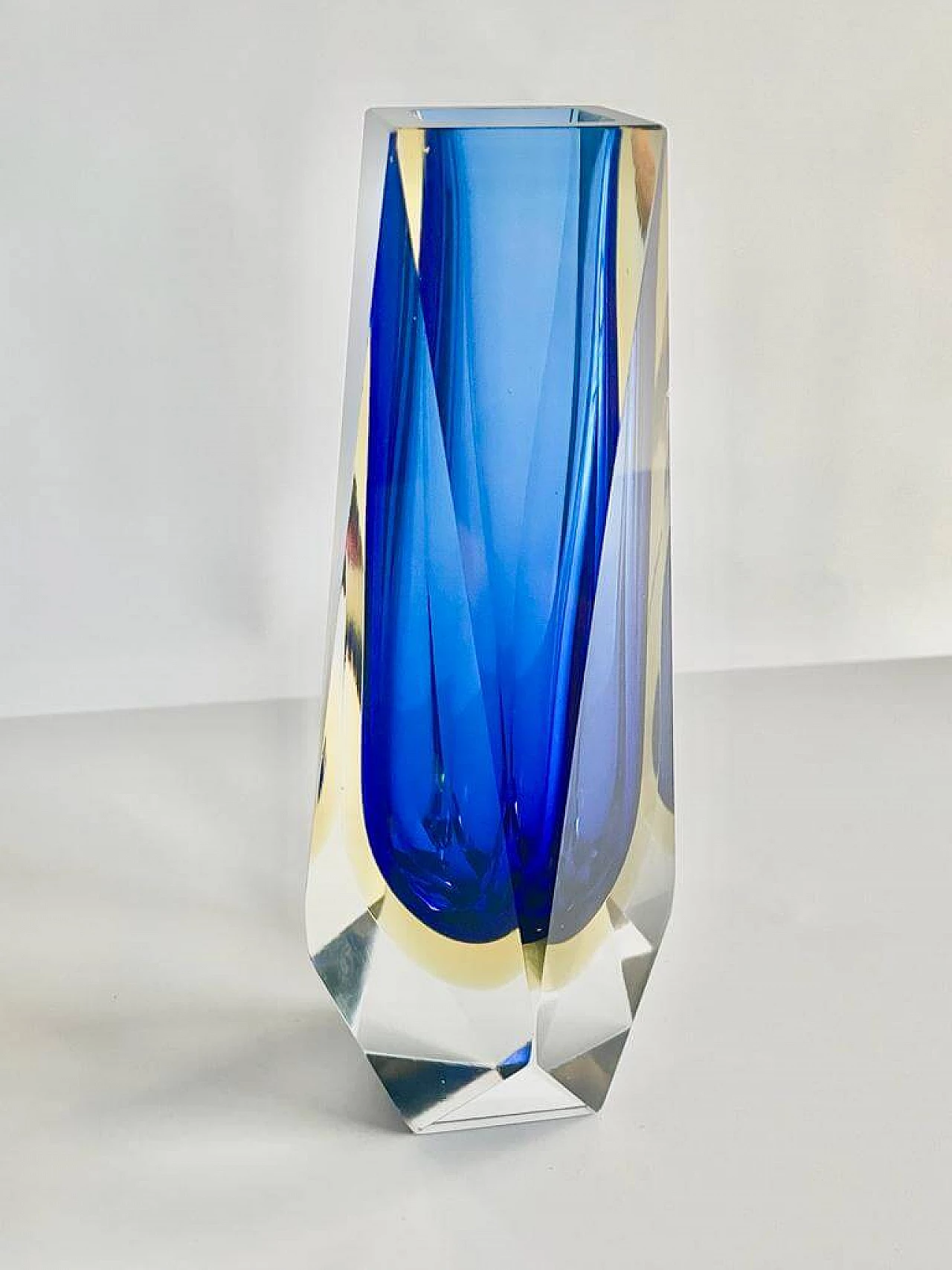 Blue Murano glass vase by Mandruzzato, 1960s 3