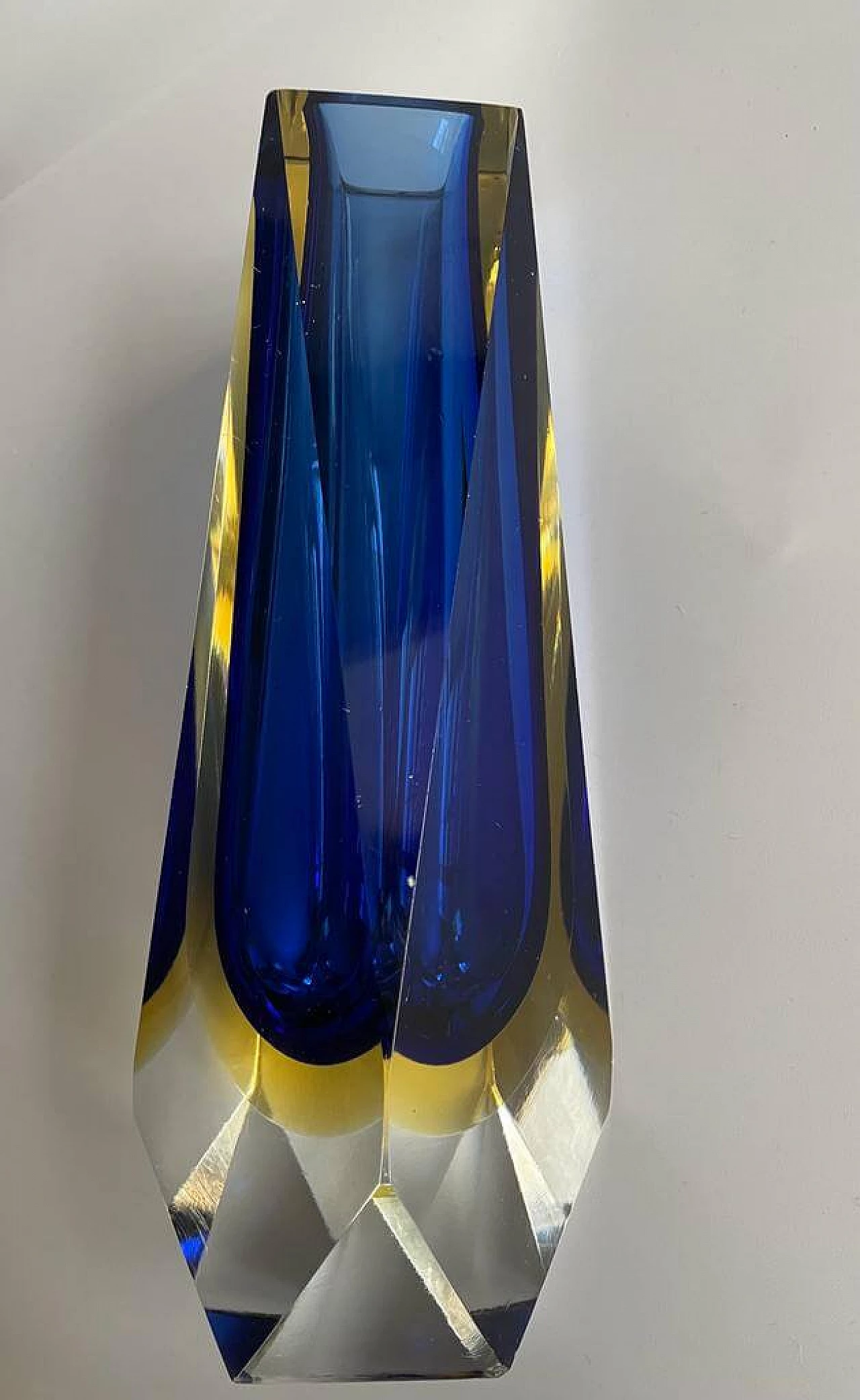 Blue Murano glass vase by Mandruzzato, 1960s 4