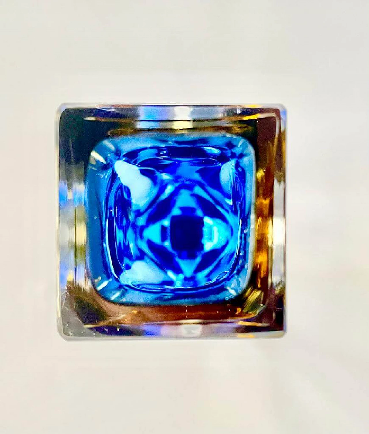 Blue Murano glass vase by Mandruzzato, 1960s 6