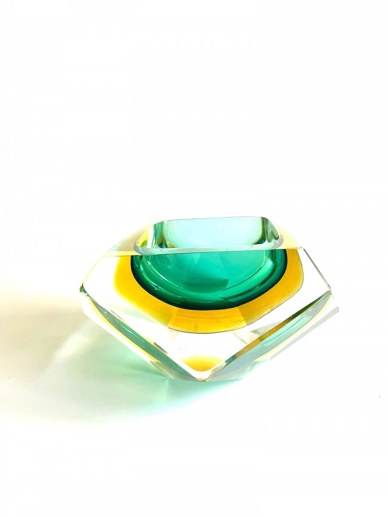 Murano submerged glass ashtray by Flavio Poli for Seguso, 1960s 2