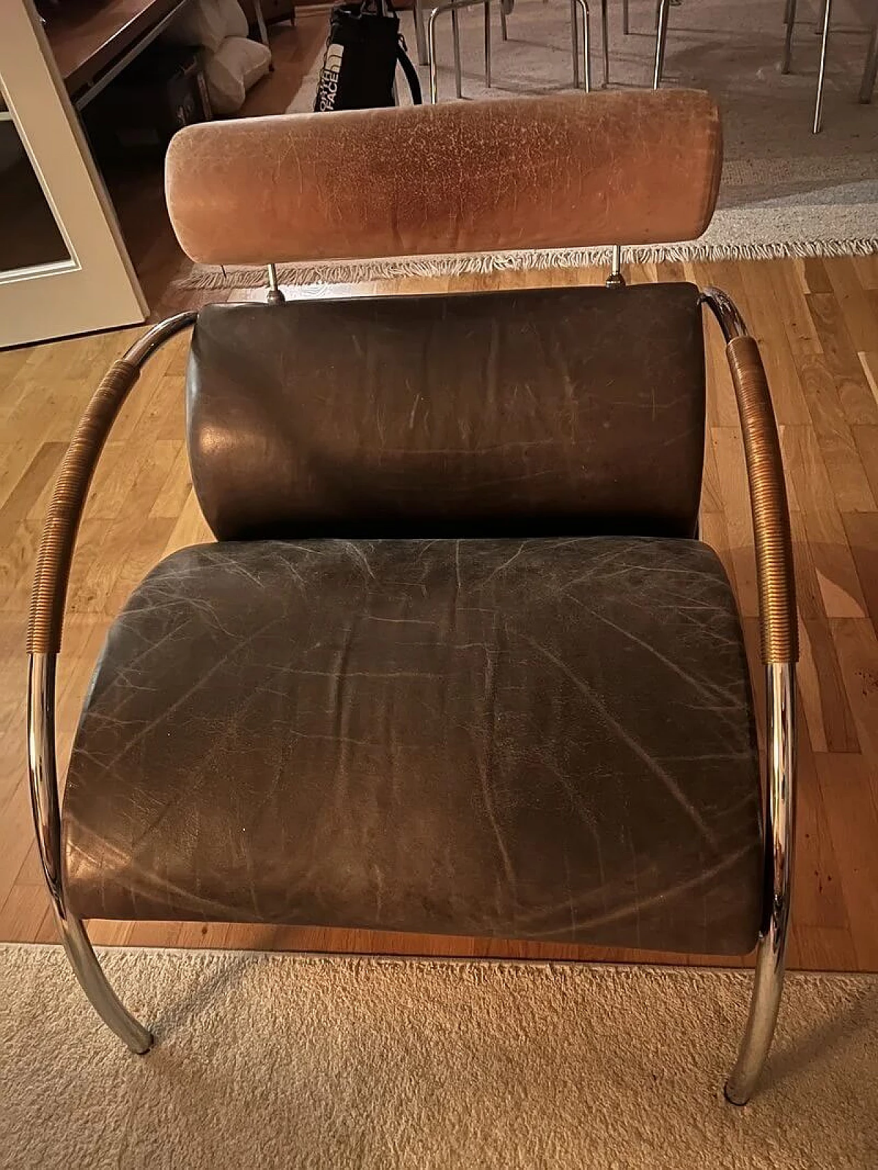 Brown leather Zyklus armchair by Peter Maly for COR, 1980 3
