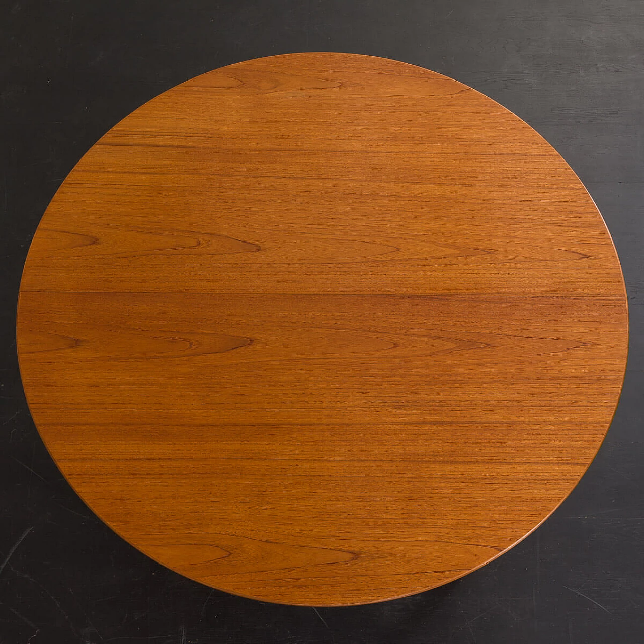 Danish extra-long round extending table, 1960s 11