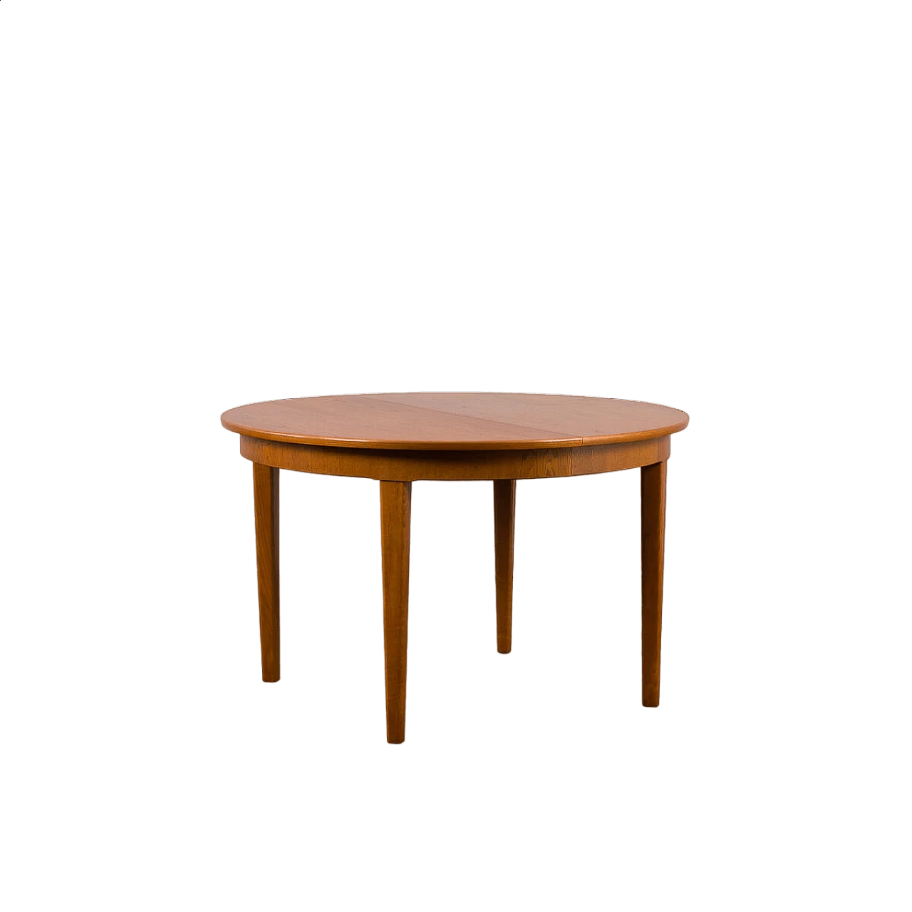Danish extra-long round extending table, 1960s 20