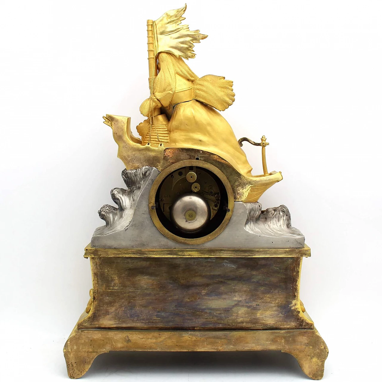 Orologio a pendolo Luigi Filippo in bronzo dorato, '800 9