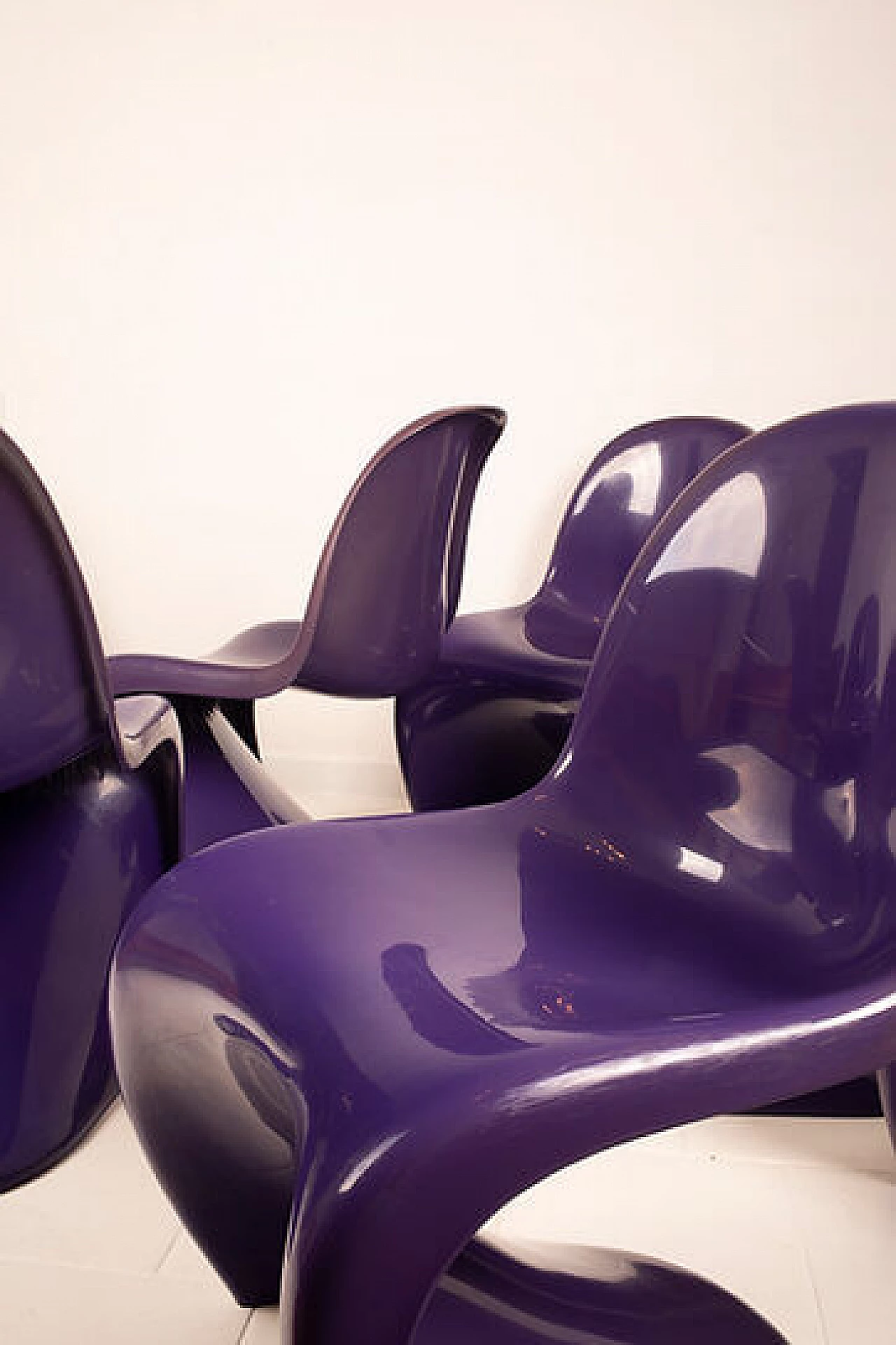 8 Plastic chairs by Verner Panton for Herman Miller, 1970s 1