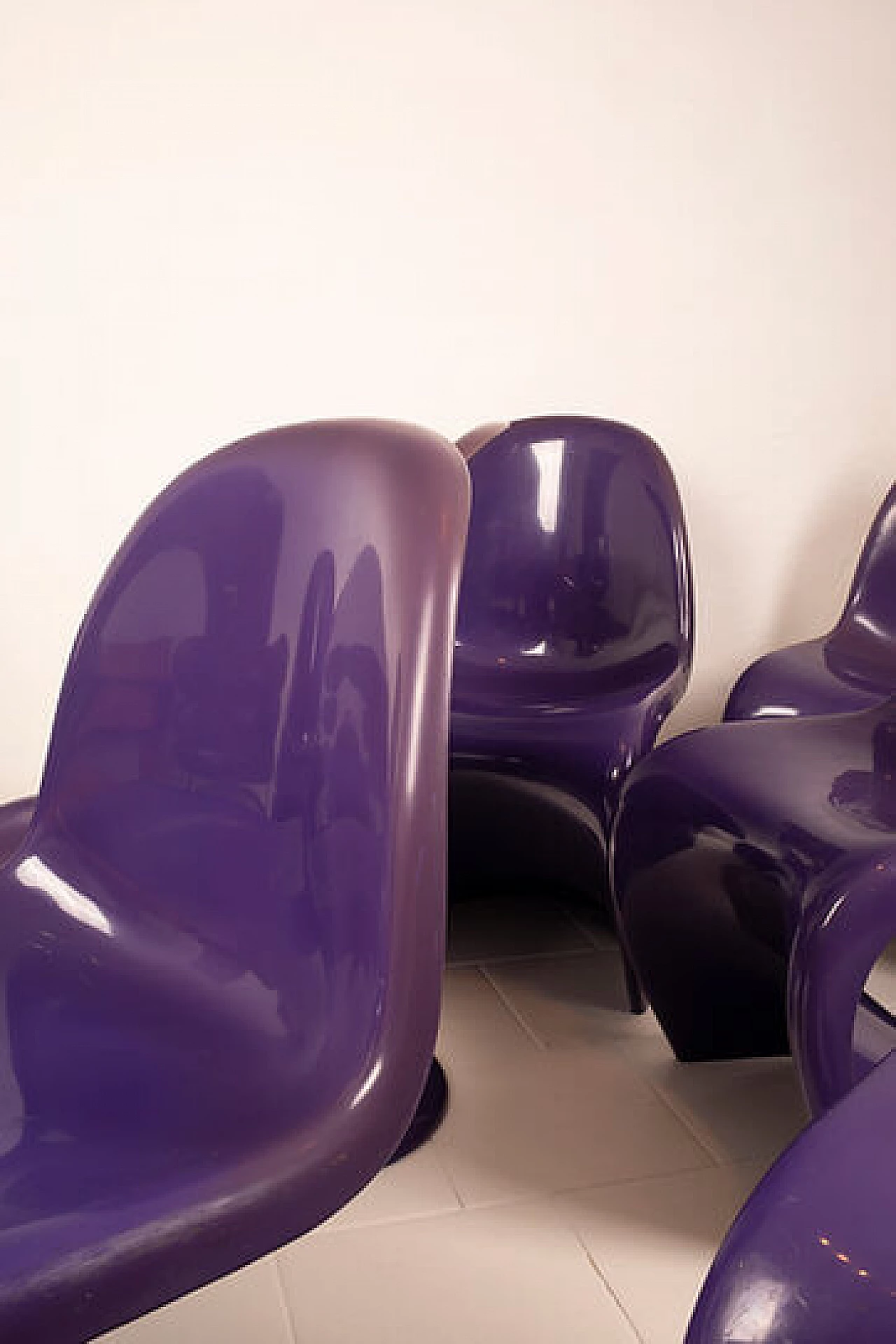 8 Plastic chairs by Verner Panton for Herman Miller, 1970s 7