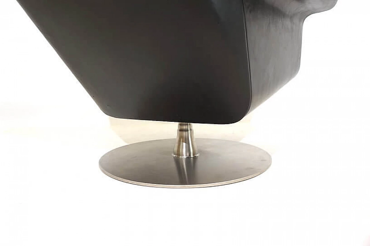 Poltrona lounge Kaufeld Siesta 62 con pouf di Jacques Brule, anni '60 4