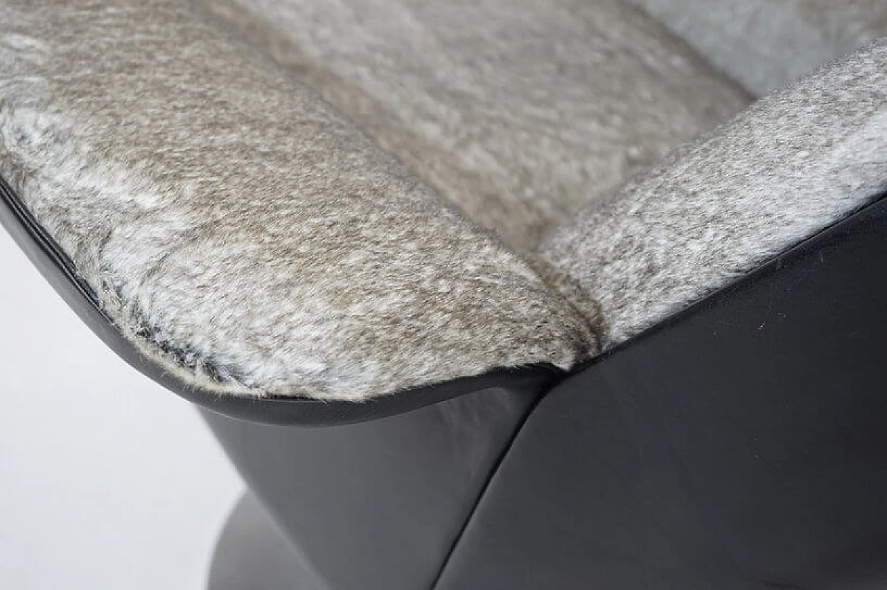 Poltrona lounge Kaufeld Siesta 62 con pouf di Jacques Brule, anni '60 9