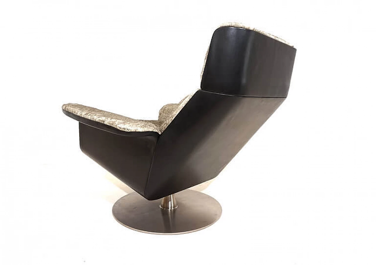 Poltrona lounge Kaufeld Siesta 62 con pouf di Jacques Brule, anni '60 10