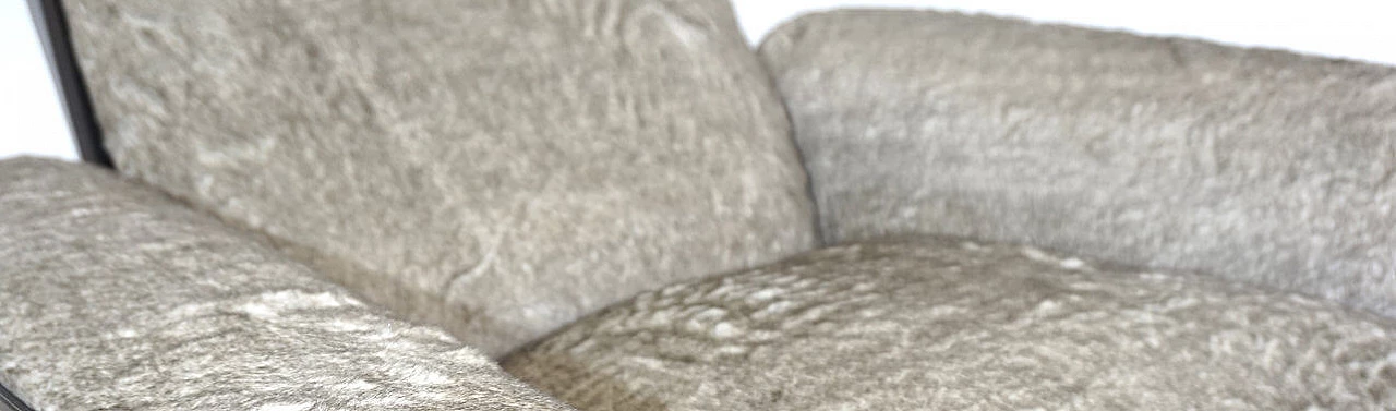 Poltrona lounge Kaufeld Siesta 62 con pouf di Jacques Brule, anni '60 13