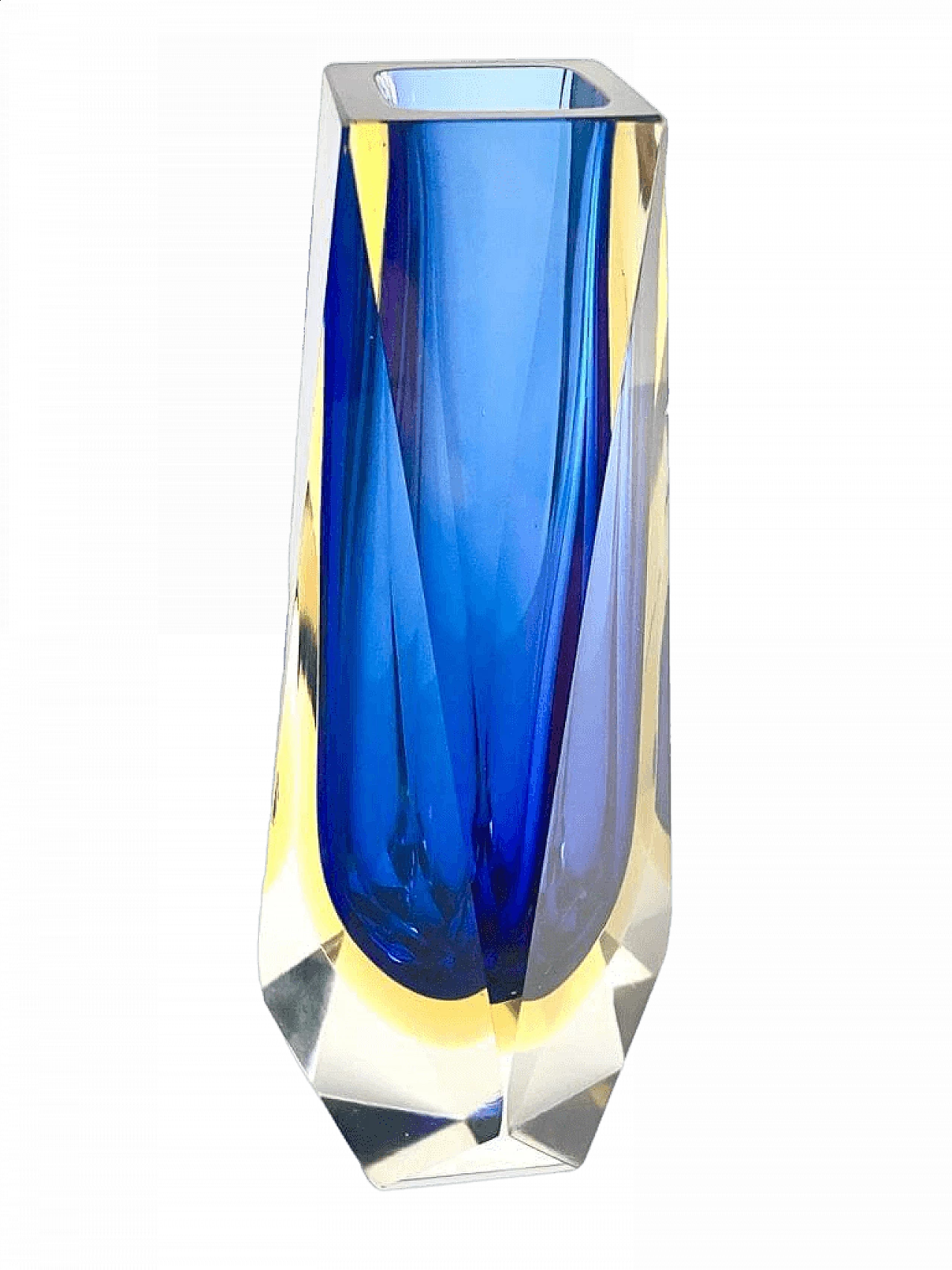 Blue Murano glass vase by Mandruzzato, 1960s 7