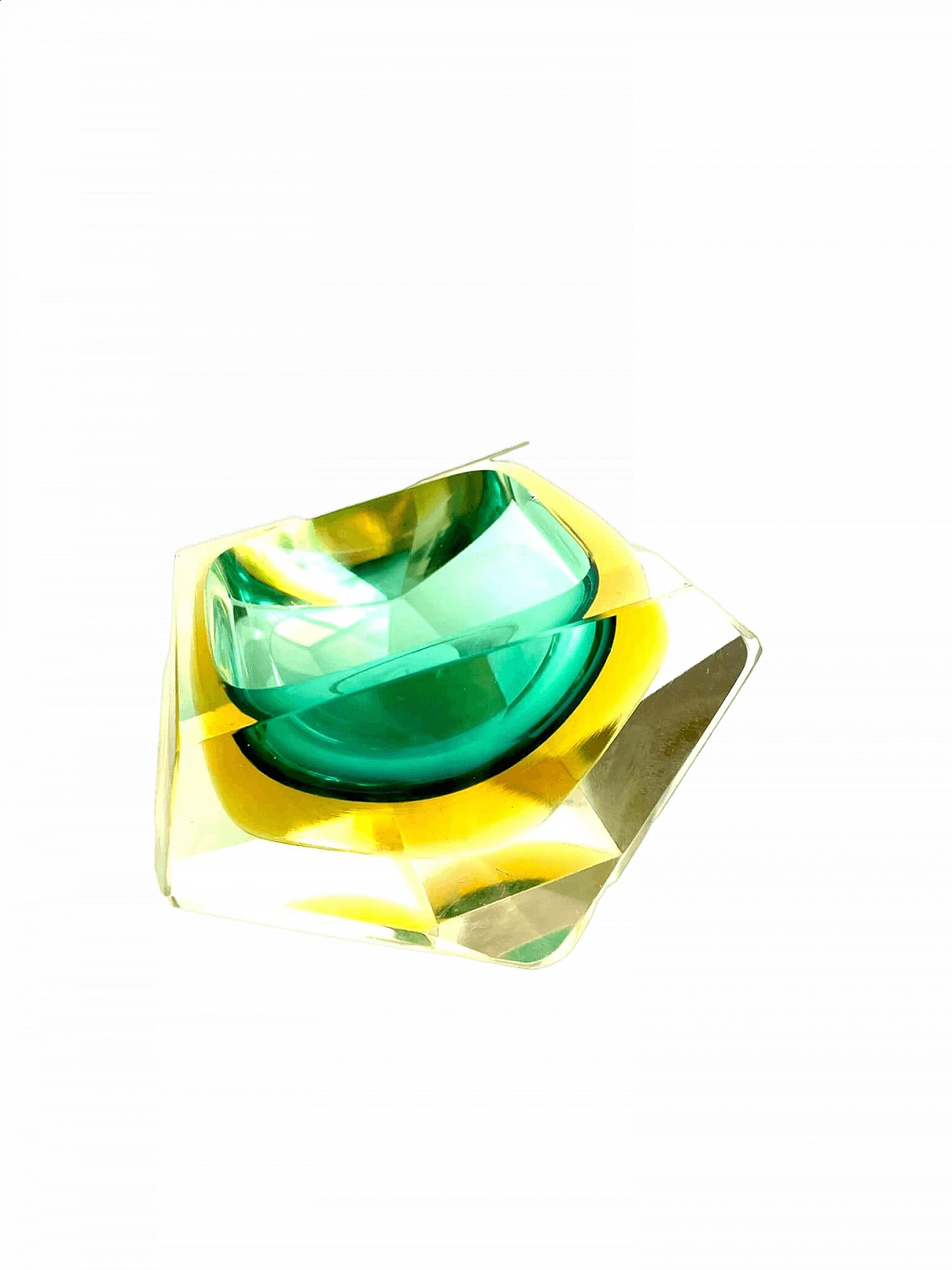 Murano submerged glass ashtray by Flavio Poli for Seguso, 1960s 5