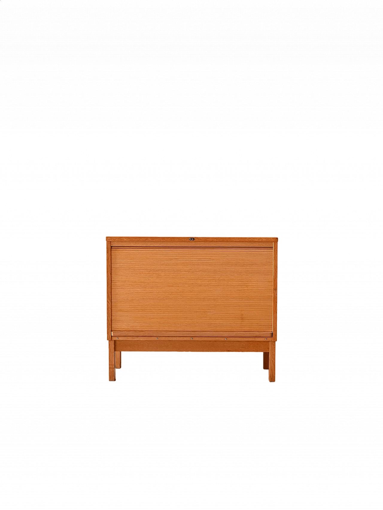 Mobiletto in rovere con serrandina, anni '60 11