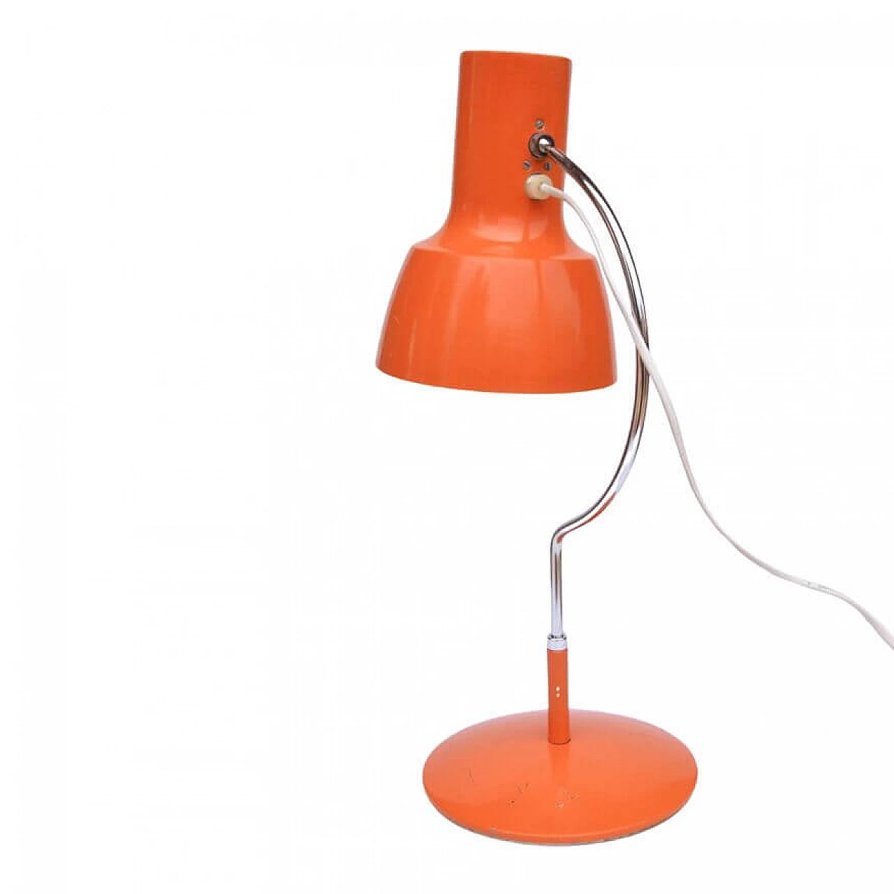 Lampada da tavolo arancione di J. Hurka per Napako, anni '60 1