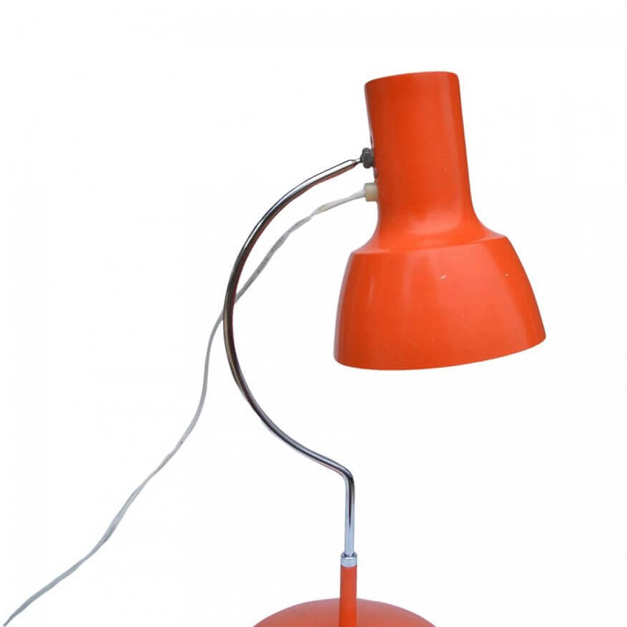 Orange table lamp by J. Hurka for Napako, 1960s 3