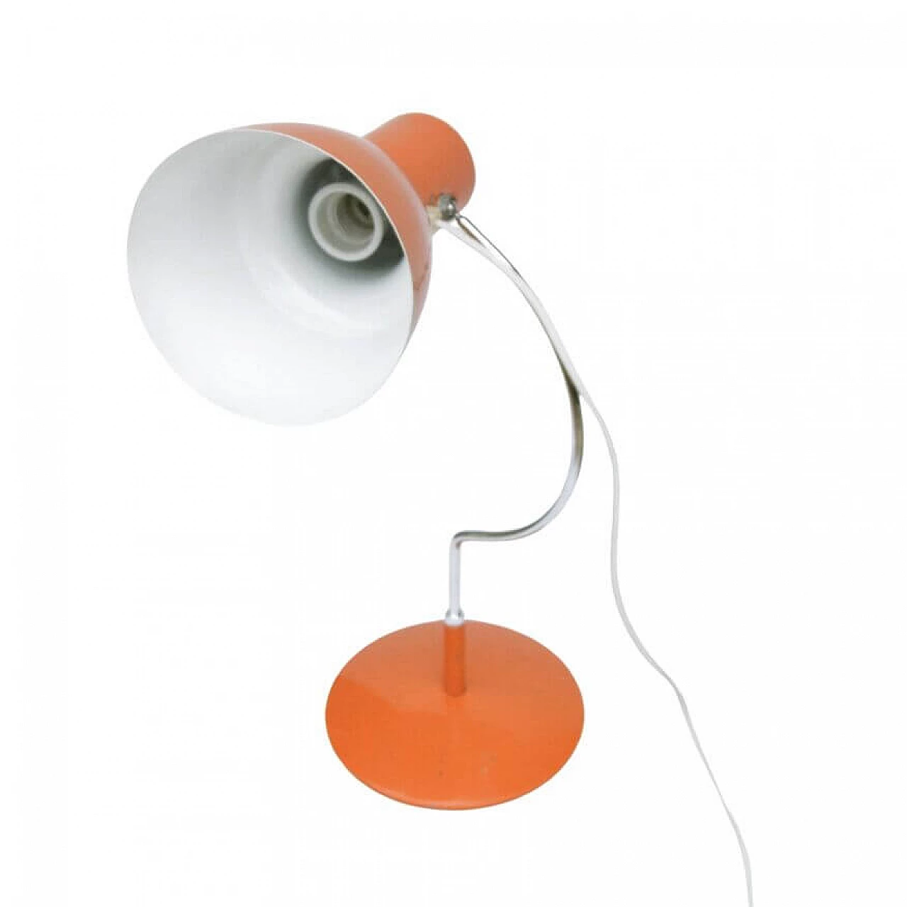 Orange table lamp by J. Hurka for Napako, 1960s 8