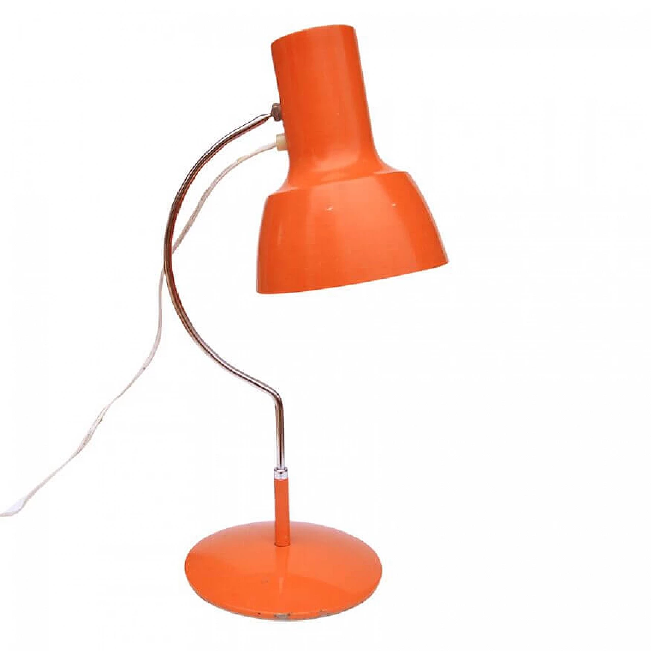 Orange table lamp by J. Hurka for Napako, 1960s 9