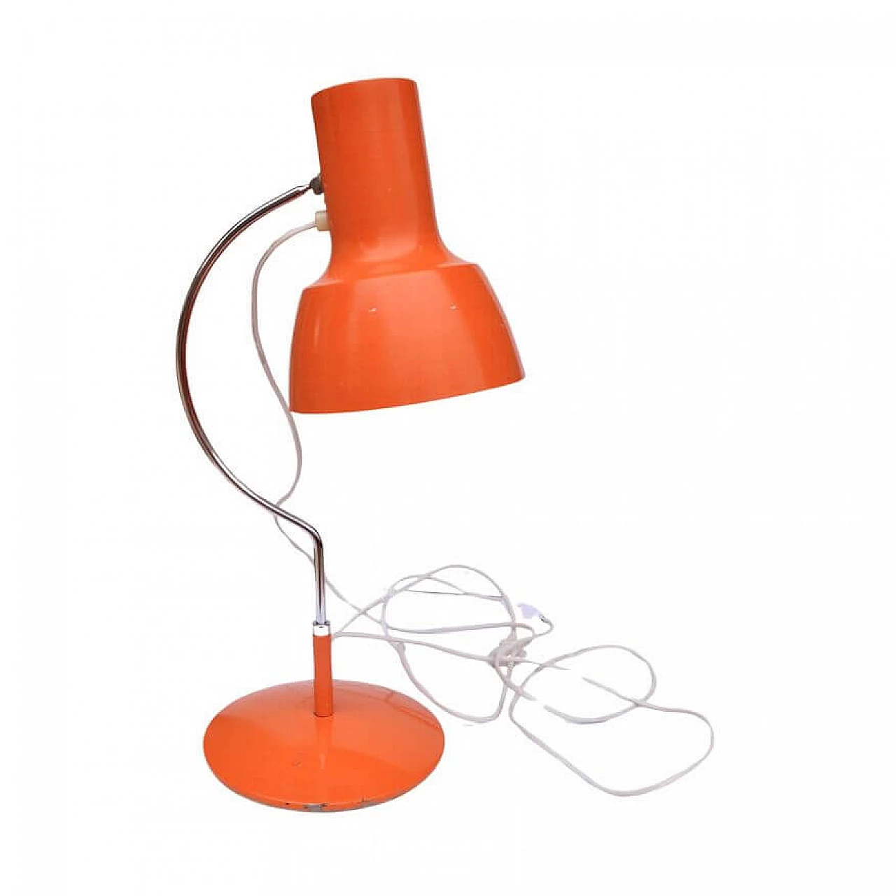 Orange table lamp by J. Hurka for Napako, 1960s 10