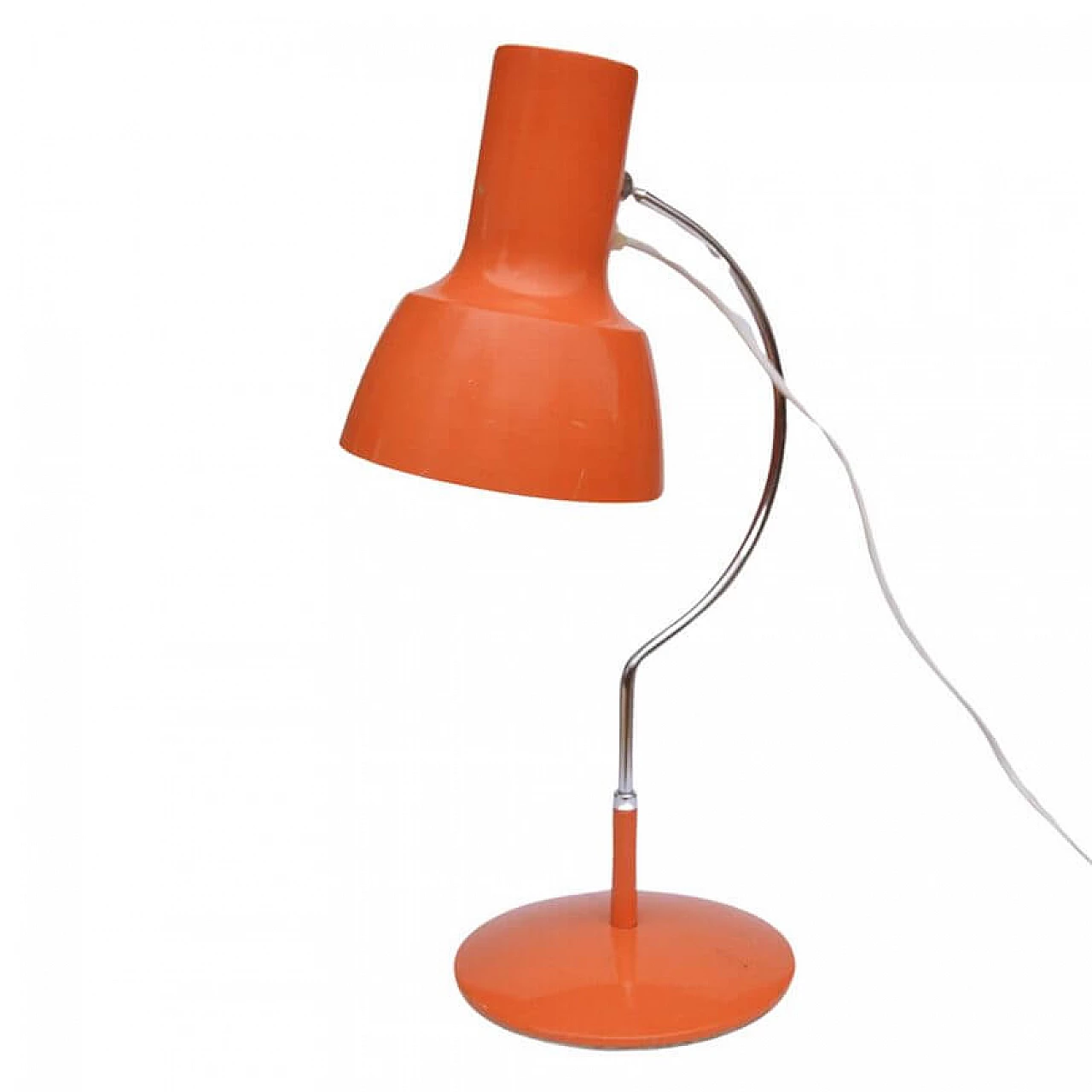 Orange table lamp by J. Hurka for Napako, 1960s 13