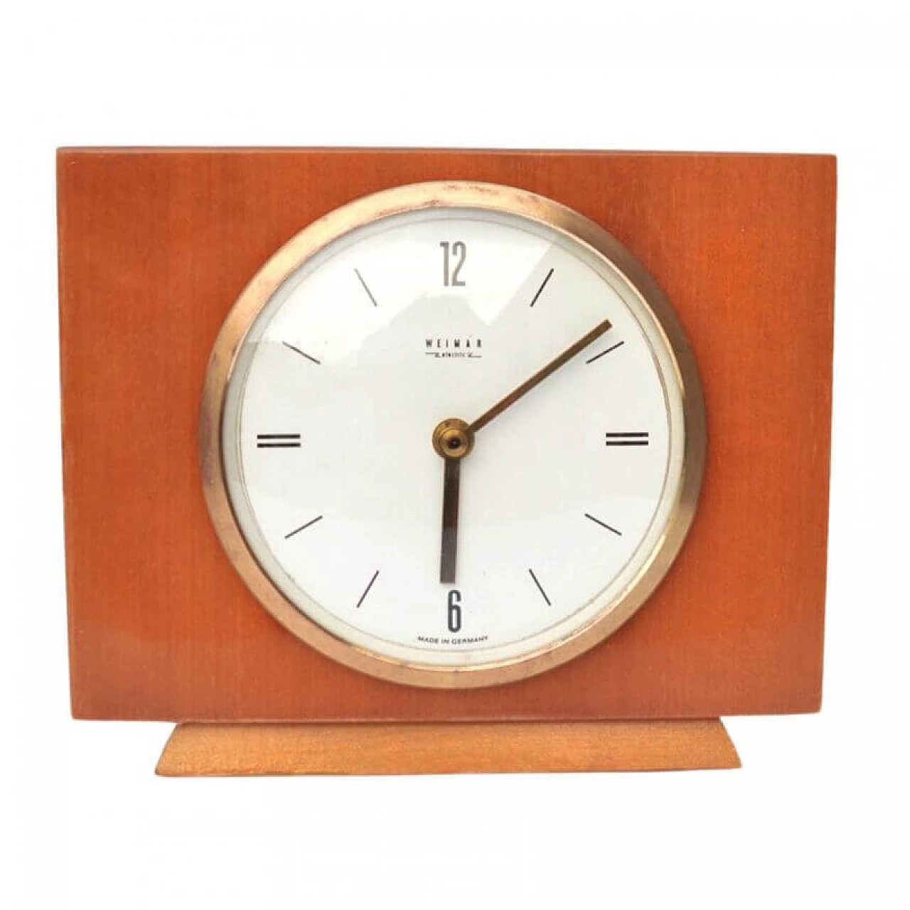 Wooden mantel clock by Weimar Electric, 1970s 2