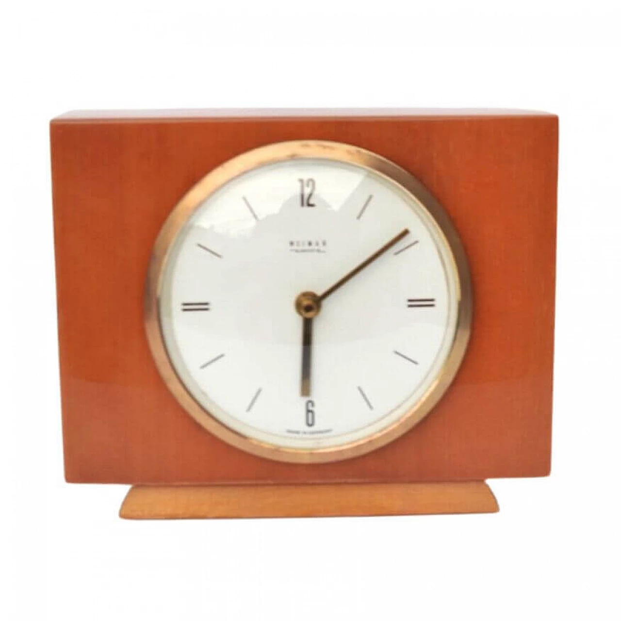 Wooden mantel clock by Weimar Electric, 1970s 4