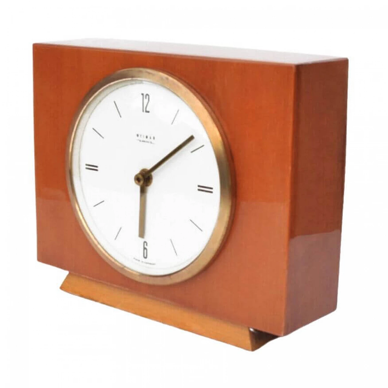 Wooden mantel clock by Weimar Electric, 1970s 8