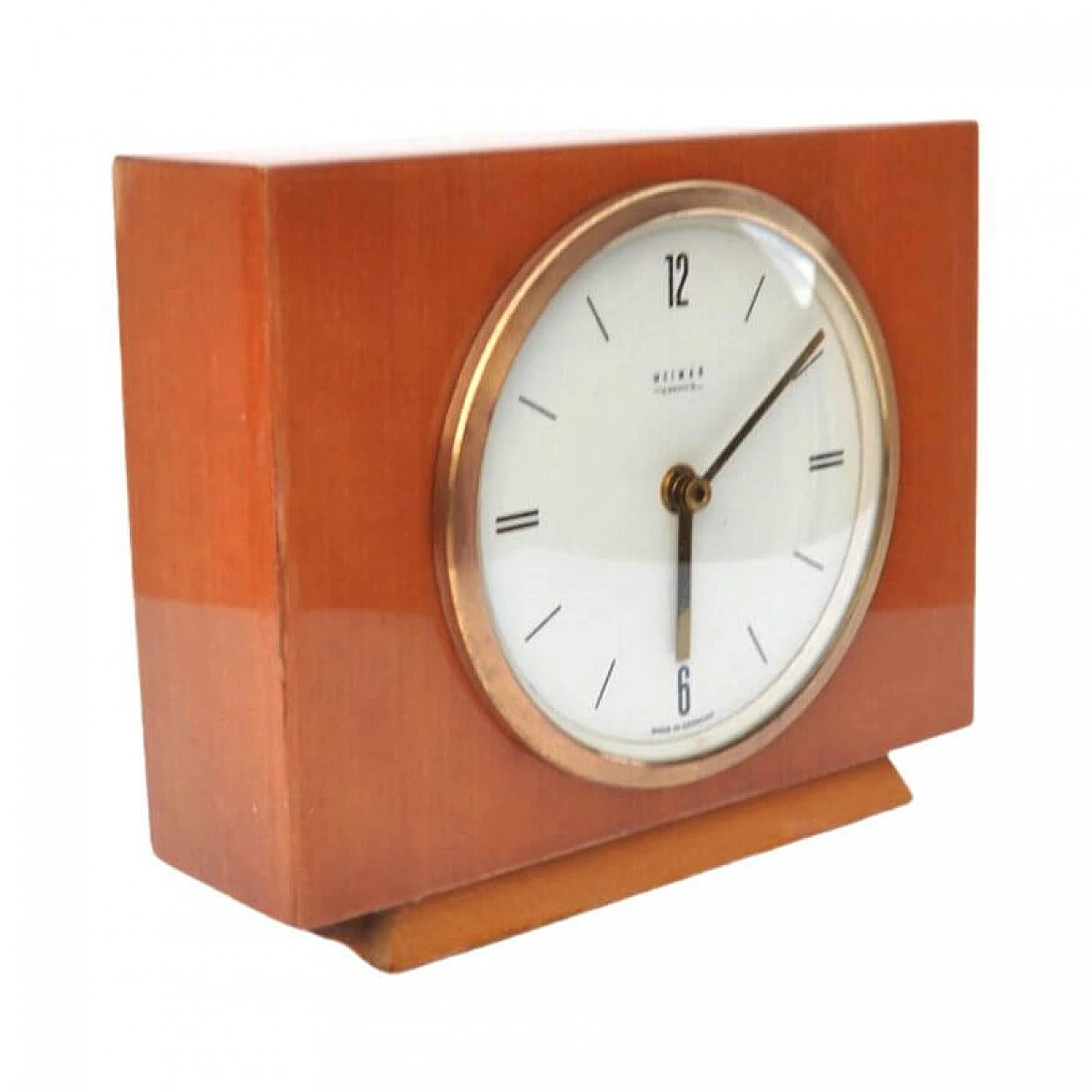Wooden mantel clock by Weimar Electric, 1970s 11